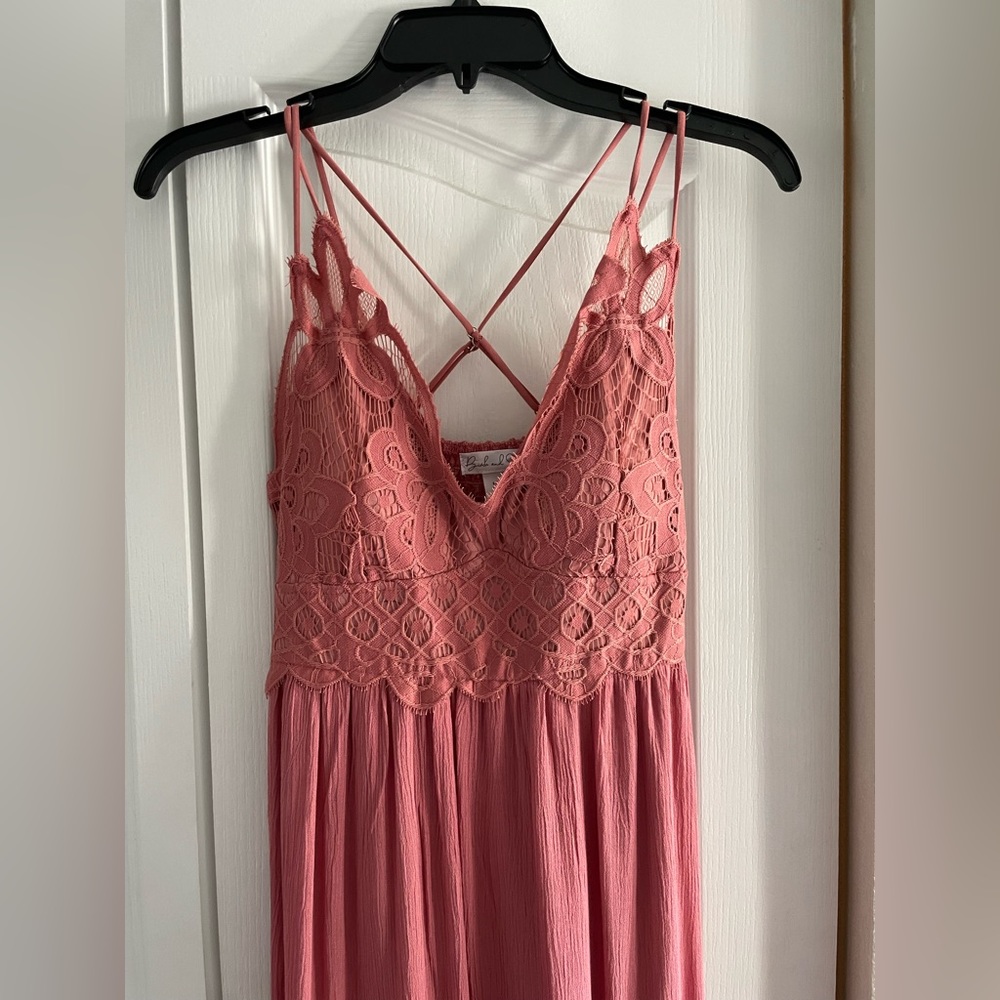 Pink lace maxi dress size small BRAND NEW WITH TAGS